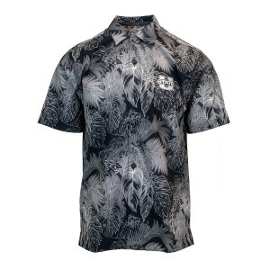 U-State Tommy Bahama Short-Sleeve Black Tropical Polo